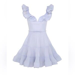 Zimmermann Light Blue Ruffle Dress
